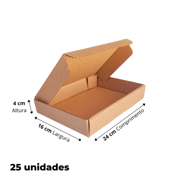 25 Caixas de papelão 24x16x4 MINI