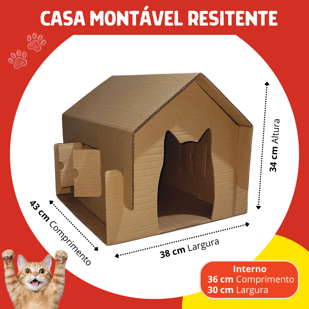 Toca do Gato - Casinha Para Gato De Papelão Personalizável - Imagem 4