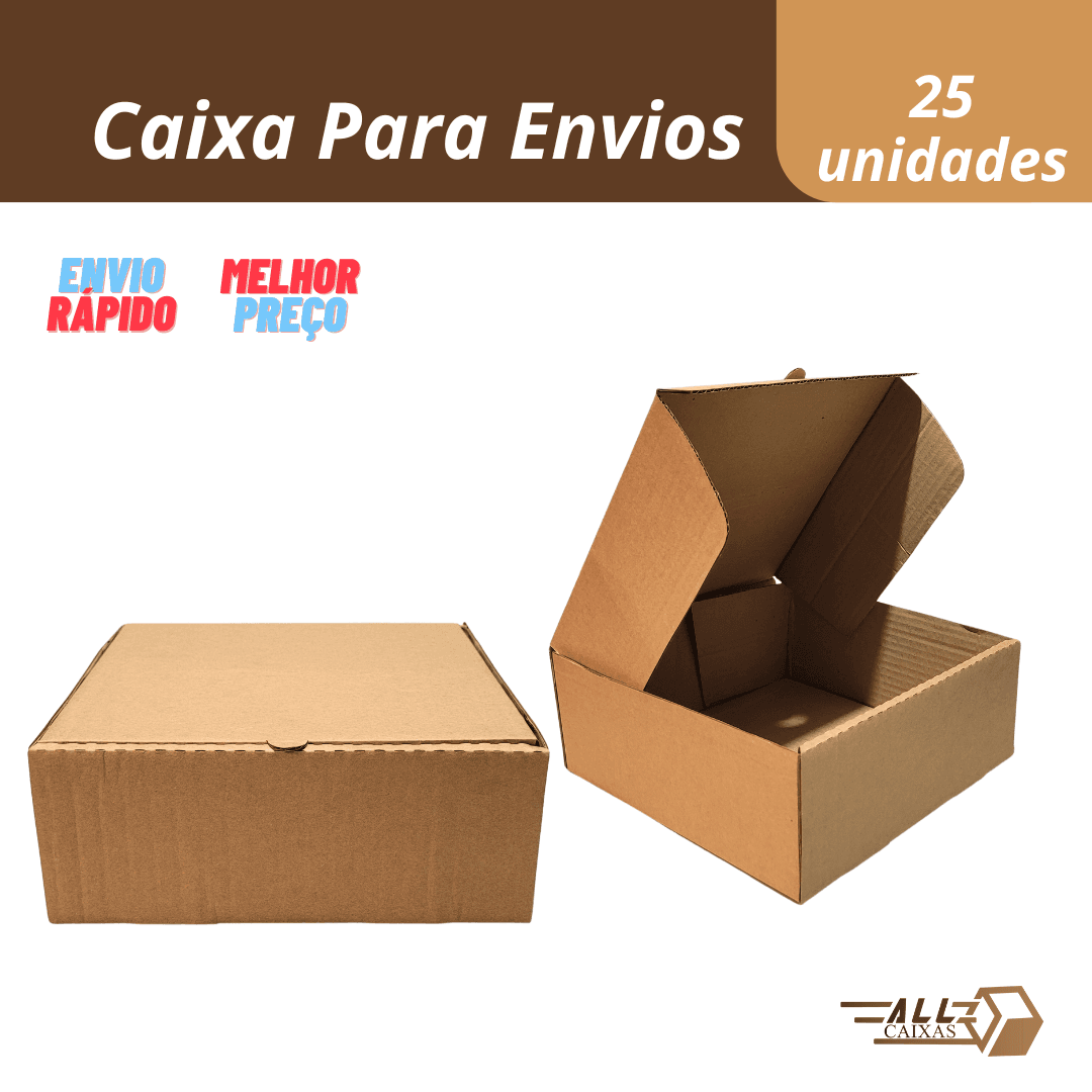 10 caixas de papelão 25x25x10