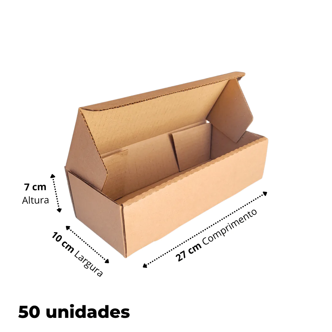 50 Caixas de papelão 27x10x7
