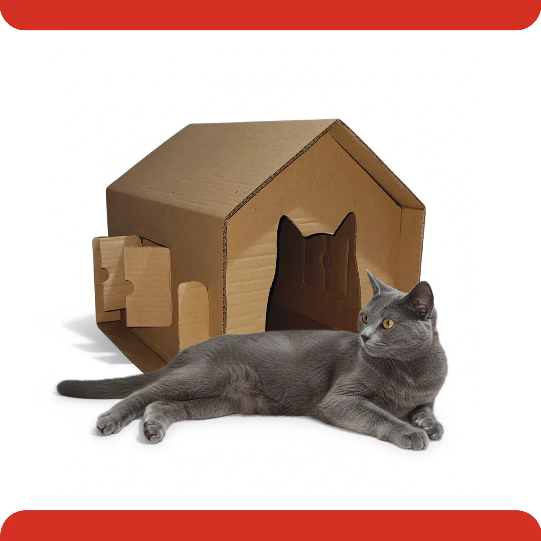 Toca do Gato - Casinha Para Gato De Papelão Personalizável - Imagem 2